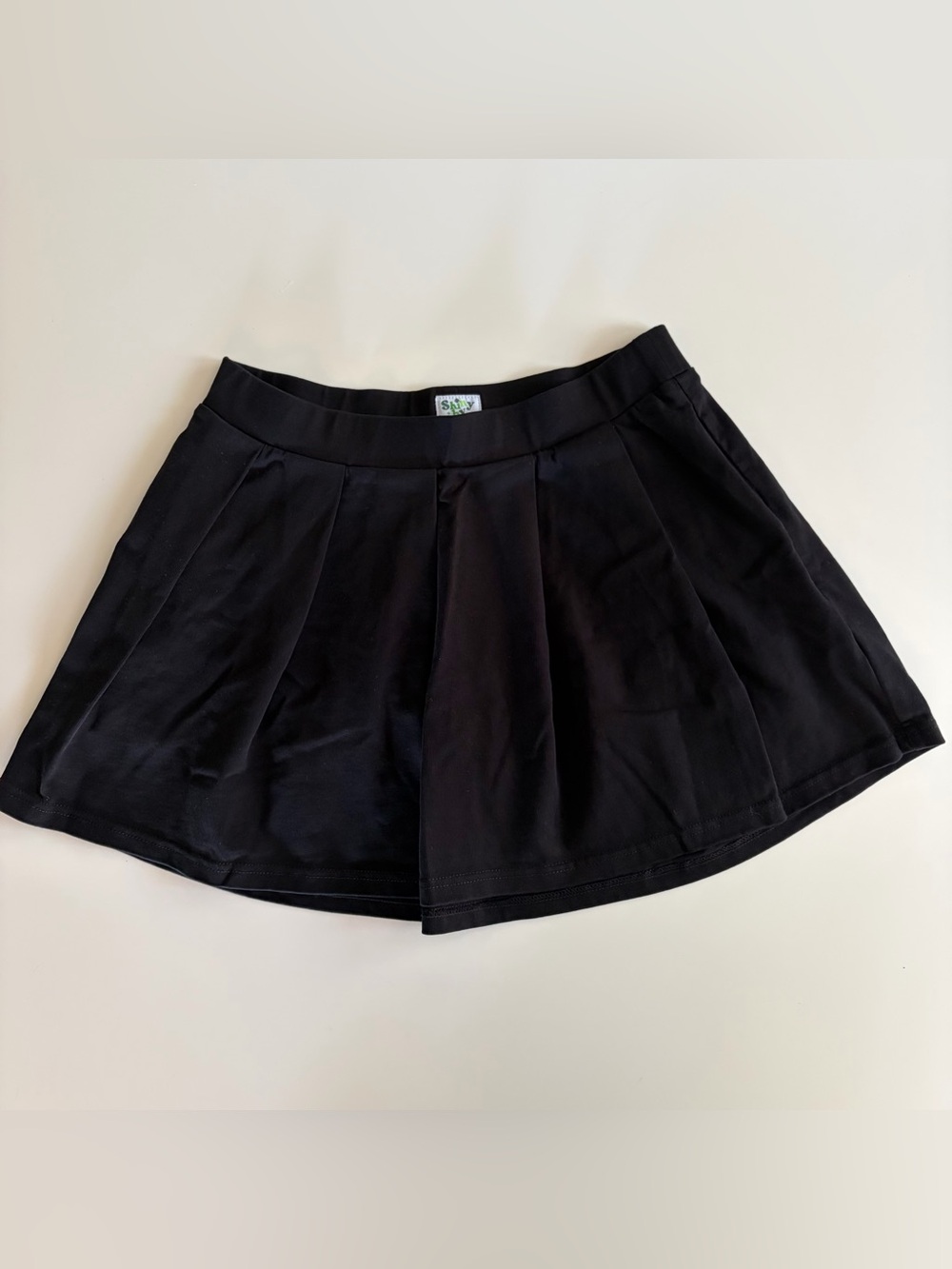 Black Pleated Whimsigoth Mini Skirt Shiny by Nature Grunge Goth